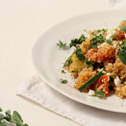 DIE BESTEN REZEPTE FÜR TROCKENE HAUT -VEGGIE-QUINOA-PFANNE